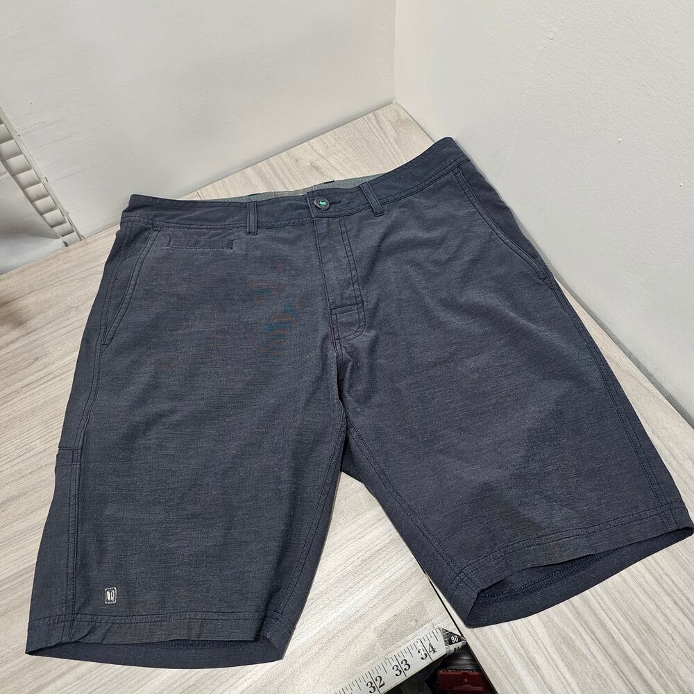 Linksoul Gray Navy Boardwalker Shorts Men 33 Inseam 10 casual